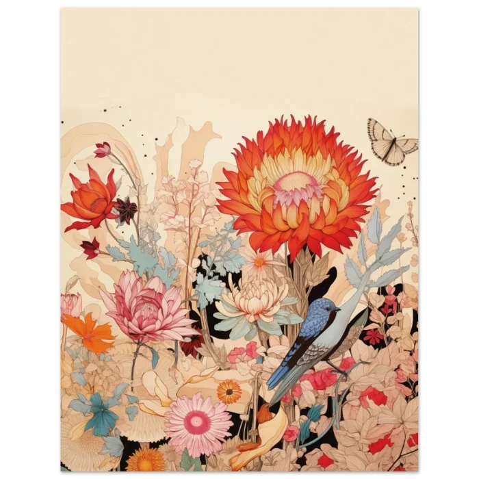 Vibrant Flora & Fauna - Botanical Garden Art Print on Premium Matte Paper - Image 5