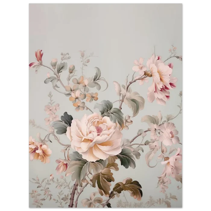 Delicate Peony & Botanical Art Print - Premium Matte Paper Poster in various sizes - Image 6