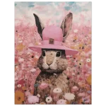 Chic Woodland Rabbit in Pink Hat - 40 x 50 Premium Matte Paper Poster - Image 6