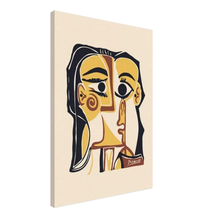 Abstract Cubist Face Canvas Art – Modern Expressionist Wall Decor in Warm Tones, Your Choice of Sizes - Image 4