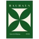 Bauhaus Exhibition 1919 Reimagined: Premium Matte Poster in Deep Forest Green