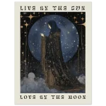 Celestial Sorceress Art Print: 'Live by the Sun, Love by the Moon' Premium Matte Poster in Multiple Sizes - Image 6