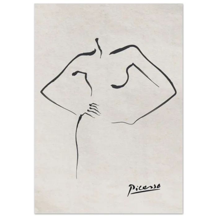 Minimalist Picasso Line Art Poster - Abstract Female Form in Various Sizes - Image 12