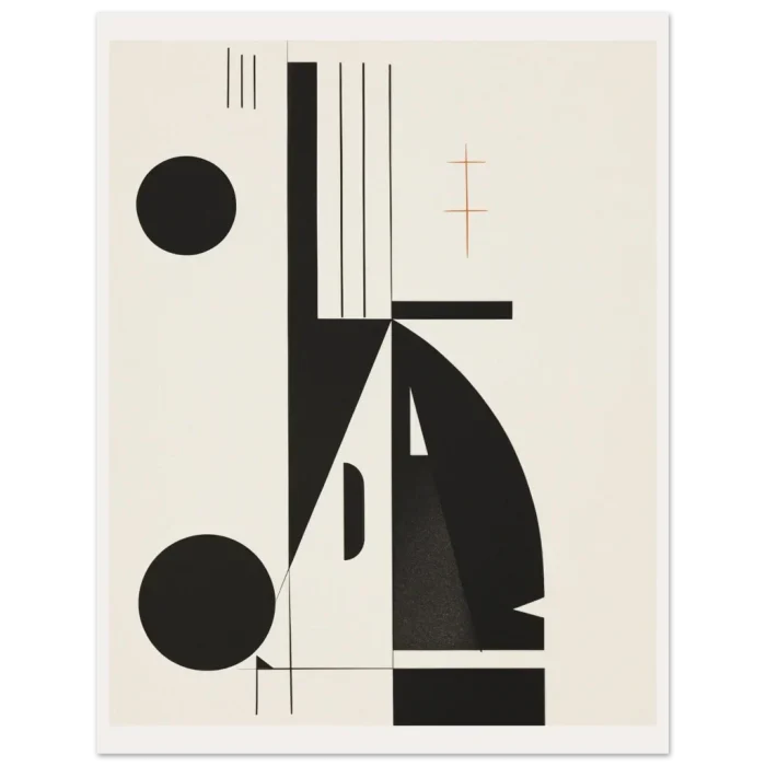 Abstract Geometric Mid-Century Art Print – Premium Matte Paper Poster in Multiple Sizes - Image 5