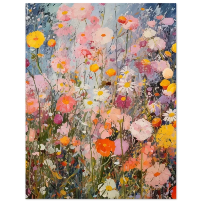 Abstract Floral Meadow: Vibrant Expressionist Wildflower Art Poster - Premium Matte Finish - Image 5