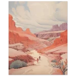 Desert Trek Serenity: Grand Canyon Hues - Premium Matte Paper Poster in various sizes