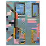 Abstract Geometric Dreamscape Poster - Premium Matte Paper for Modern Art Lovers - Image 3