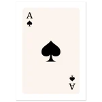 Bold Ace of Spades Minimalist Art Print - Classic Semi-Glossy Paper Poster in Your Choice of Size