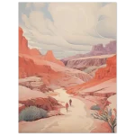 Desert Trek Serenity: Grand Canyon Hues - Premium Matte Paper Poster in various sizes - Image 3