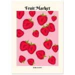 Fresh Strawberry Market Barcelona Print - Classic Semi-Glossy Paper Poster