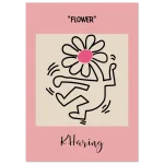 Keith Haring Flower Dancer Art Print - Classic Semi-Glossy Paper Poster for Vibrant Decor