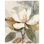 Soft Watercolor Magnolia Bloom - Premium Matte Paper Poster, 40 x 50 cm