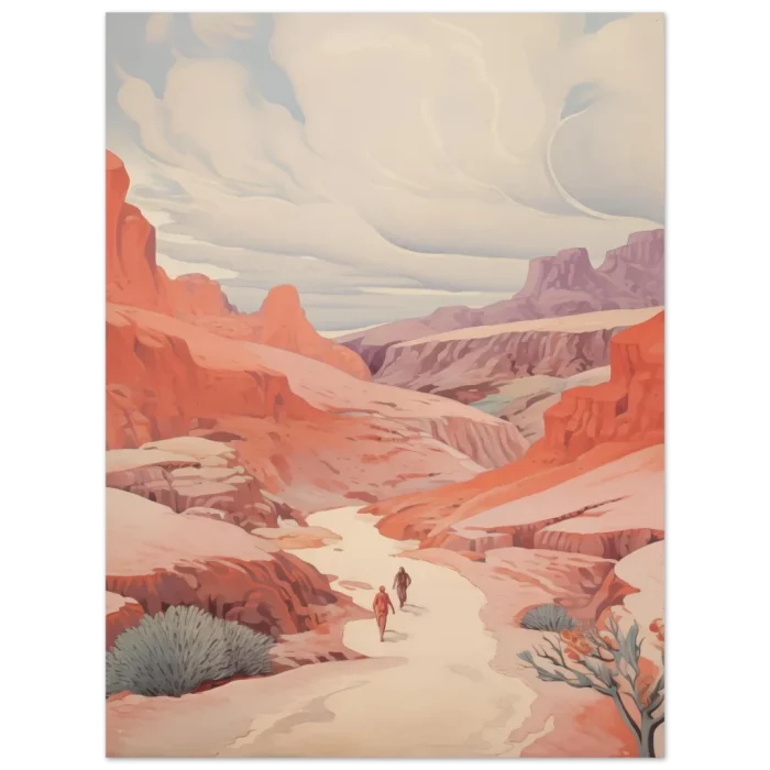 Desert Trek Serenity: Grand Canyon Hues - Premium Matte Paper Poster in various sizes - Image 4