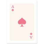 Chic Blush Pink Ace of Spades Minimalist Art Poster – Classic Semi-Glossy Paper