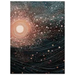 Cosmic Sunrise Abstract Art Poster - 40 x 50 Premium Matte Paper for a Luminous Touch - Image 2