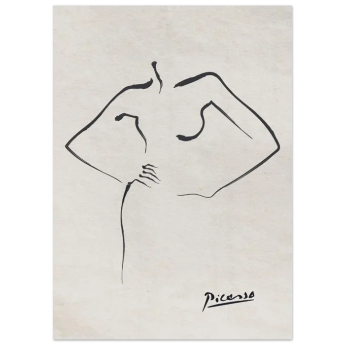 Minimalist Picasso Line Art Poster - Abstract Female Form in Various Sizes - Image 2