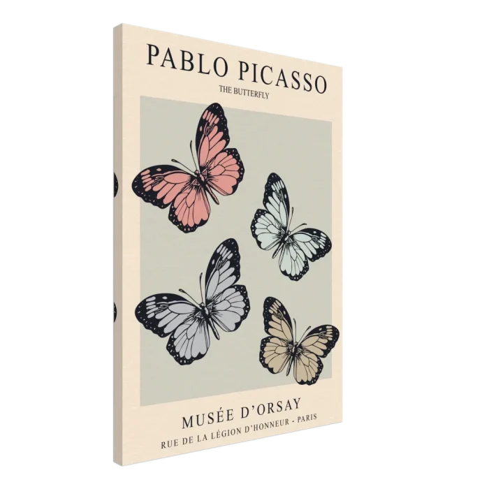 Picasso's The Butterfly – Elegant Pastel Butterfly Art Print | Modern Museum Wall Decor - Image 4