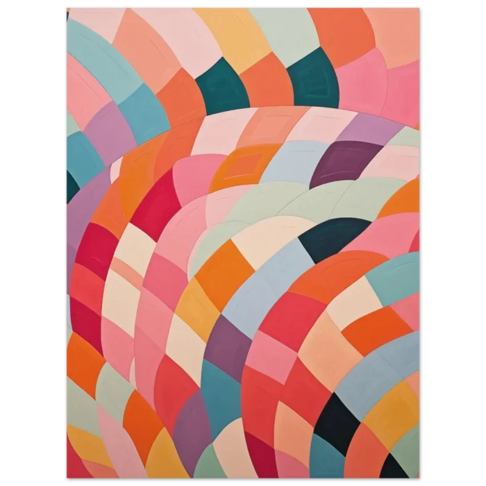 Abstract Swirls & Waves - Premium Matte Paper Poster, Vibrant Geometric Art in Your Choice of Six Sizes - Image 3