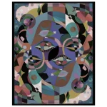 Abstract Geometric Face Art Print - Premium Matte Paper Poster in Multiple Sizes