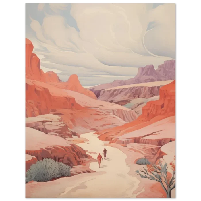 Desert Trek Serenity: Grand Canyon Hues - Premium Matte Paper Poster in various sizes - Image 5
