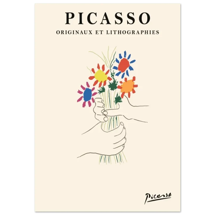 Picasso's Bouquet of Peace Premium Matte Paper Poster - Vibrant Abstract Floral Art Print - Image 2