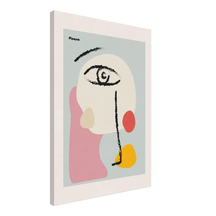 Abstract Picasso Face Canvas – Modern Cubist Wall Art with Playful Hues - Image 4