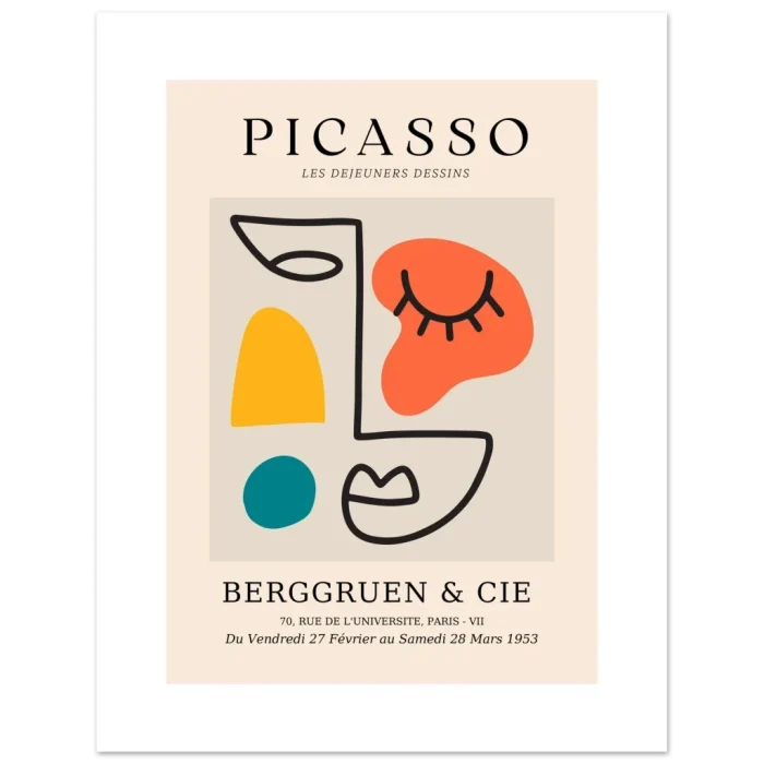 Abstract Picasso Exhibition Poster - Premium Matte Paper Print in Various Sizes - Image 12