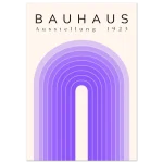 Bauhaus Exhibition 1923 Arch Poster | Gradient Purple Modern Art Print
