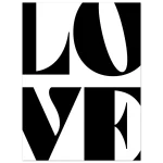 Minimalist 'LOVE' Typographic Art Print - Premium Matte Paper Poster in Various Sizes - Image 6