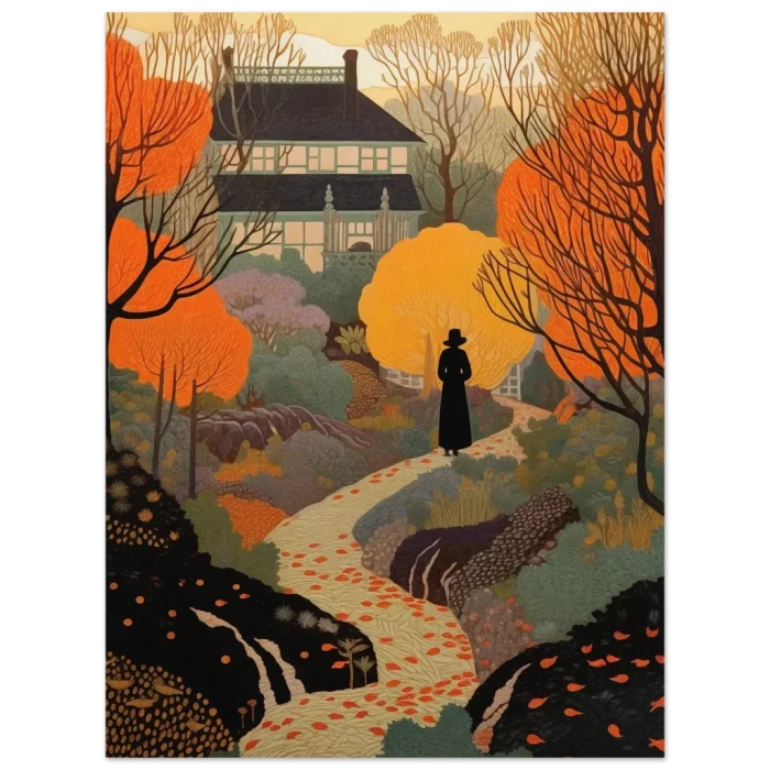 Enchanted Autumnal Estate Art Print - Premium Matte Paper Poster - Image 2