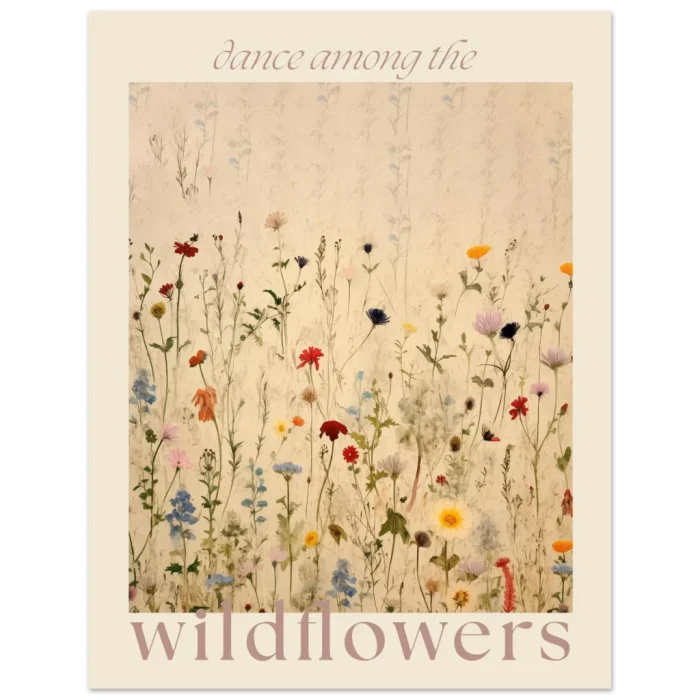 Dance Among the Wildflowers - Premium Matte Paper Poster | Vintage-Inspired Botanical Art in Multiple Sizes - Image 5