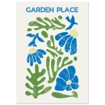 Garden Place Abstract Floral & Leafy Shapes Poster - Classic Semi-Glossy Paper