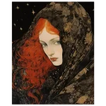 Mystic Red-Haired Woman - 40 x 50 Premium Matte Paper Poster