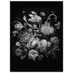 Dramatic Monochromatic Floral Bouquet - Premium Matte Paper Poster - Image 2