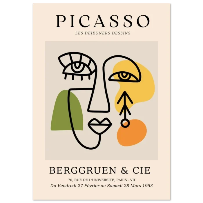 Abstract Picasso Face Poster: Modern Art Print in Various Sizes - Image 2