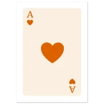 Heartwarming Ace of Hearts Classic Semi-Glossy Poster – Symbol of Love & Luck for Your Space