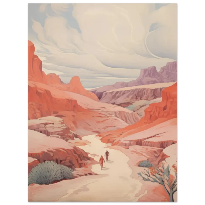 Desert Trek Serenity: Grand Canyon Hues - Premium Matte Paper Poster in various sizes - Image 2