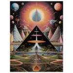 Cosmic Enlightenment: Abstract Psychedelic Art Print - Premium Matte Paper Poster in Multiple Sizes - Image 6