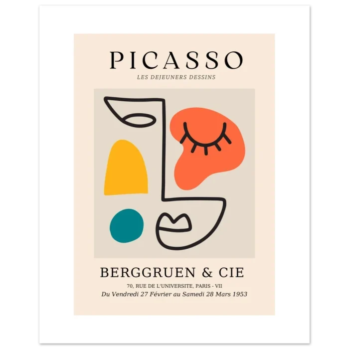 Abstract Picasso Exhibition Poster - Premium Matte Paper Print in Various Sizes - Image 13
