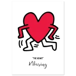 Vibrant Keith Haring-Inspired 'The Heart' Pop Art Poster - Classic Semi-Glossy Paper