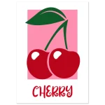 Sweet Cherry Pop Art Classic Semi-Glossy Paper Poster