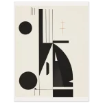 Abstract Geometric Mid-Century Art Print – Premium Matte Paper Poster in Multiple Sizes - Image 2