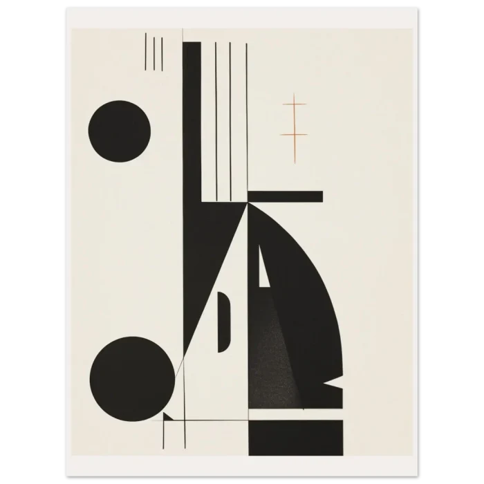 Abstract Geometric Mid-Century Art Print – Premium Matte Paper Poster in Multiple Sizes - Image 2