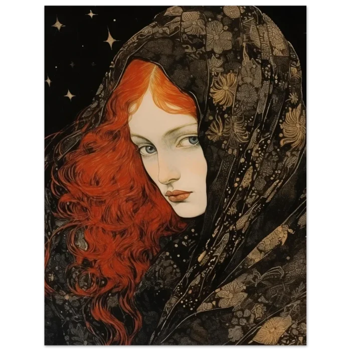 Mystic Red-Haired Woman - 40 x 50 Premium Matte Paper Poster - Image 5