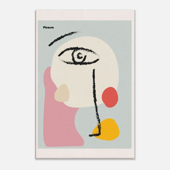 Abstract Picasso Face Canvas – Modern Cubist Wall Art with Playful Hues - Image 6