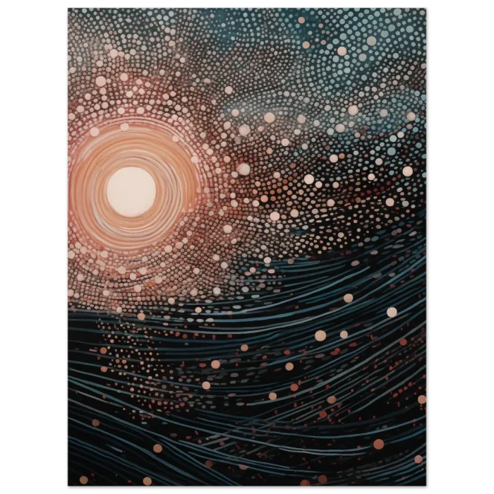 Cosmic Sunrise Abstract Art Poster - 40 x 50 Premium Matte Paper for a Luminous Touch - Image 6