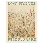 Don't Pick The Wildflowers - Vintage Botanical Art Print Poster on Premium Matte Paper - Image 2