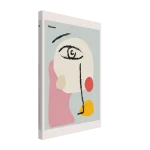Abstract Picasso-Inspired Face Canvas – Modern Cubist Wall Art with Playful Hues