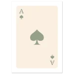 Aesthetic Ace of Spades Card Art - Classic Semi-Glossy Paper Poster in Various Sizes