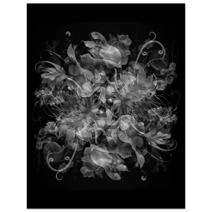 40 x 50 - Dark Bloom Botanical Art Print | Premium Matte Paper Poster with Ethereal Floral Design - Image 5